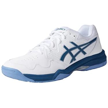 Imagem de ASICS Tênis masculino Gel-Dedicate 7, Branco/Índigo claro, 11.5