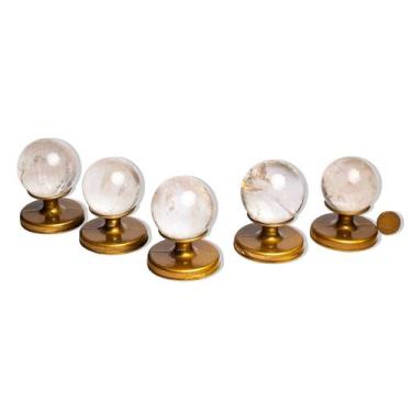 Imagem de 05 Esfera Cristal Pedra Natural 45 a 50mm 130 a 170g Tipo A - Cristais