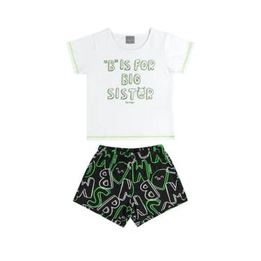 Imagem de Pijama Curto Infantil para Menina em Meia Malha Quimby, 3