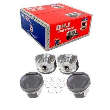 Imagem de DNJ Conjunto de pistões P932 para 2006-2015 / Pontiac, Scion, Toyota/Camry, Corolla, Matrix, RAV4, Solara, tC, Vibe, xB / 2.4L / DOHC / L4 / 16V / 2362cc, 2398cc / 2AZFE