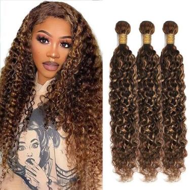 Imagem de Pacotes de cabelo NecVDCVS P4/30 Highlight Brown Water Wave 50g