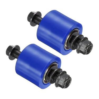 Imagem de PATIKIL Tensor de polia de rolo de 8 mm, 2 peças de tensor de polia de rolo de corrente mini peças de nylon tipo cilindro guia guia de corrente de roda conjunto deslizante para mini motocicleta Dirt