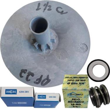 Imagem de Rotor Pf-22 Dancor 1.1/5 cv +  Selo + Rolamentos