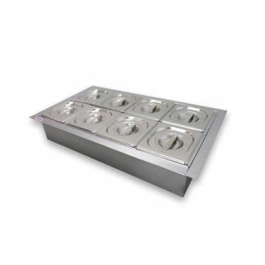 Imagem de Condimentadora Central Embutir 8 Cubas Refrigerada ZPCNR08E - Zepper