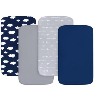 Imagem de Pacote com 4 pacotes para bebês e lençóis de brincar Biloban 38x66cm S
