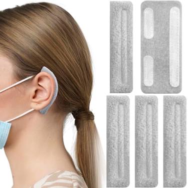 Imagem de Winsyison 4 almofadas de orelha de cânula nasal, acessórios de cobertura de tubo de oxigênio macio, protetores de ouvido envoltório de cânula para usuários de óculos de sol de oxigênio - cinza