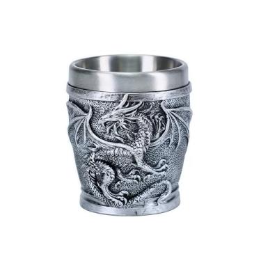 Imagem de Copo de shot de dragão, copo vintage engraçado de esqueleto D&D de 50 ml para uísque, tequila, vodca, licor, suprimentos de decoração de festa de aniversário, Halloween, Natal, presente DND para