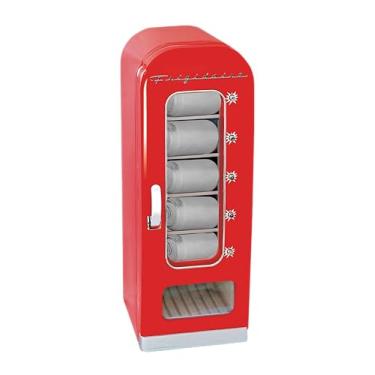 Imagem de FRIGIDAIRE EFMIS045-RED Retrô Perfeito para Escritório, Quartos, Bar ou Casa, Mini Frigorífico 10 Can Soda Vending, Vermelho