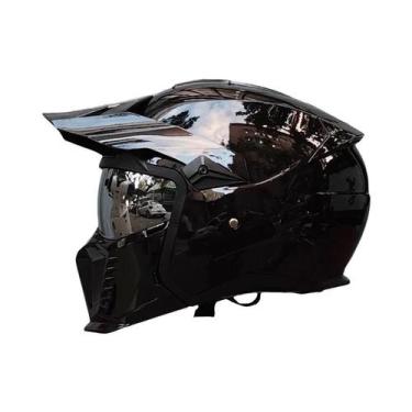 Imagem de Capacete De Motocicleta Retrô Aprovado Pelo DOT Modular Multifuncional