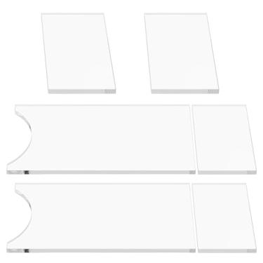 Imagem de 4 peças de rolha de parede de sofá, espaçador de parede universal ajustável para sofá, evita a segurança contra incêndio na tomada de parede, tampas de cabeceira de acrílico transparente para paredes