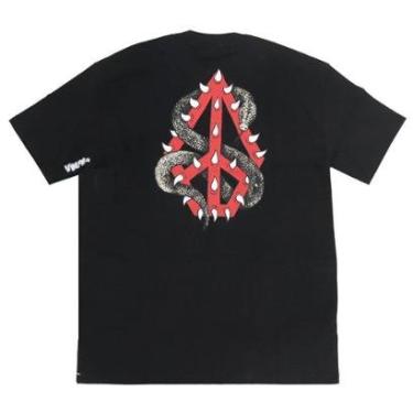 Imagem de Camiseta Volcom Comfort Snake Peace - Preto (Oversize)-Masculino