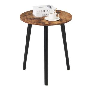 Imagem de Mesa lateral Apicizon Rustic Brown 42x51 cm Madeira MDF