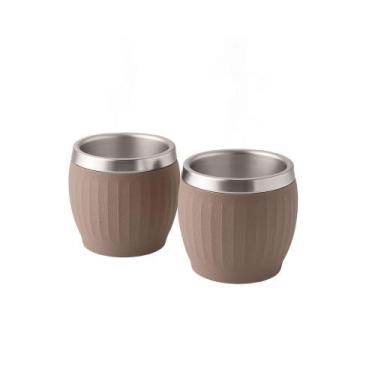Imagem de Kit 2 Xícaras para Café Tramontina em Aço Inox Cinza 80 ml