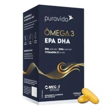 Imagem de Ômega 3 EPA DHA - Puravida 120 Cápsulas-Unissex