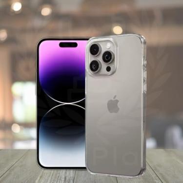 Imagem de Capa para iPhone 14 Pro 6,1 Polegadas, Case Protetora de Telefone à Prova de Choque Não-Amarelecimento, Capinha Parte Traseira Transparente Anti-Riscos