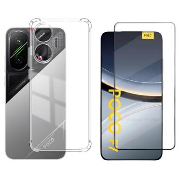 Imagem de Kit Capa Anti Impacto + Película Vidro 3D 9D Protetora Para Xiiaomi Poco F7 5G