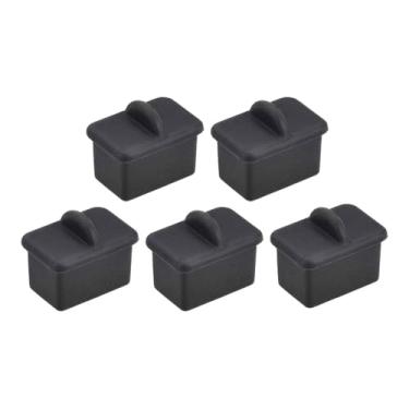 Imagem de DMiotech Pacote com 5 protetores de silicone SFP de 16 x 11 x 13 mm, tampa antipoeira para porta SFP-A, preta