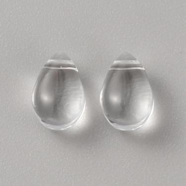 Imagem de 25 peças de pingentes de vidro transparente transparente em gota de água perfurada na parte superior de vidro de cristal colorido para pulseira faça você mesmo, colar, brinco, artesanato, joias