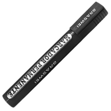 Imagem de Kit Canetão Permanente 12 Unidades para Diversas Superfícies Ponta Chanfrada Uso Profissional Azul, Marcador Permanente (Preto)