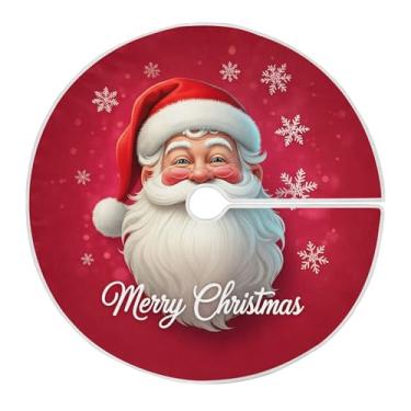Imagem de SEHANY Saia para árvore de Natal, 91 cm, Papai Noel, vermelha, decoração de árvore de Natal, tapetes para decoração de festa de Natal em casa