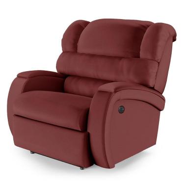 Imagem de Poltrona Do Papai Reclinável Napoli Controle Power Elétrico Usb Pu Vermelho Fh1