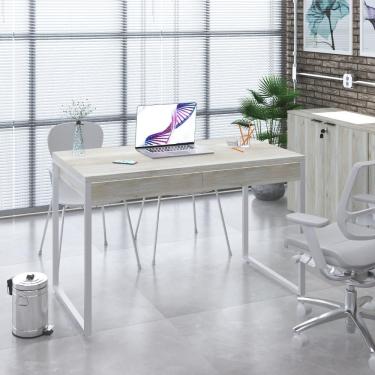 Imagem de Mesa Office 120x60x75cm C/02 Gavetas Kuadra Snow - Est.branca