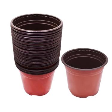 Imagem de YSMN Vasos para berçário de 20 cm, tigela de plástico com 100 peças, para iniciar sementes, plantar flores suculentas, recipiente multiuso para plantas