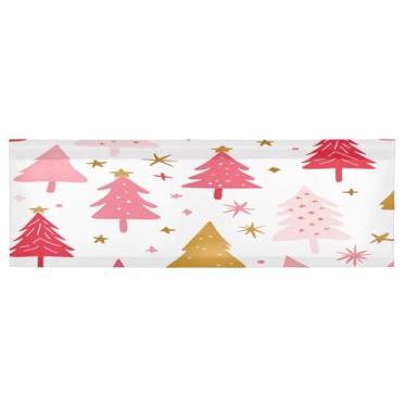 Imagem de CEBUGI Cortina blackout para janela – Cortinas de proteção de privacidade para cozinha/banheiro/sala de estar/lavanderia (137 x 45 cm, 1 painel, árvores de Natal)