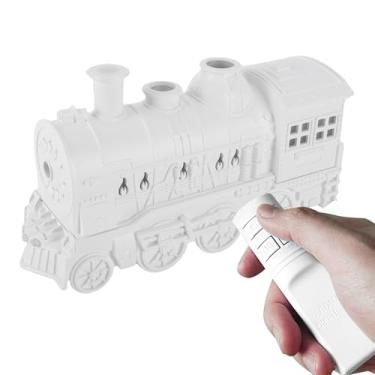 Imagem de GOWENIC Difusores de Trem para óleos Essenciais, Difusor de de óleo Essencial Com Luz Noturna, Umidificador de Névoa Fria, Difusor de Aromaterapia Silencioso, Difusor de Aromaterapia Com (WHITE)