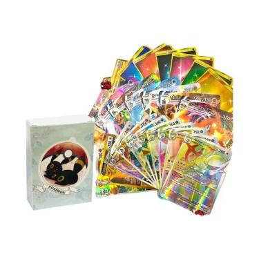 Imagem de Cartas De Jogo Pokémon GX V Mega Brilhantes Para Crianças 100PCS Brinq