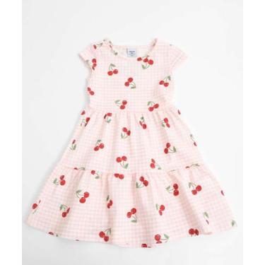 Imagem de Vestido Infantil Estampa Cerejas Marisa Tam 1 a 3 Rosa-80073, Rosa, 2