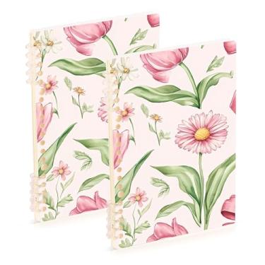 Imagem de Burbuja Cadernos com nome, papel pautado universitário A5 com 60 folhas, fichário para escritório, 2 unidades