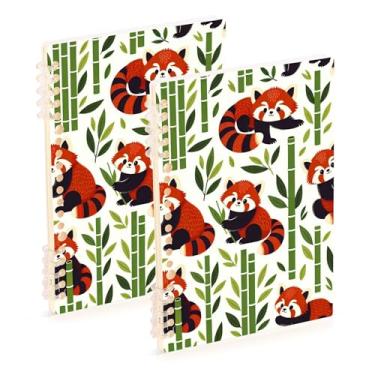 Imagem de Burbuja Cadernos com nome, papel pautado universitário A5 com 60 folhas, fichário para escritório, 2 unidades