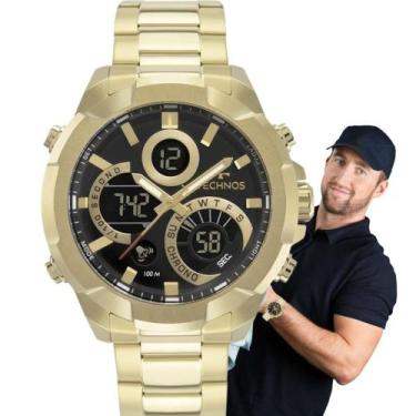 Imagem de Relógio Masculino Technos Anadigi Aço Inox Prova Dágua 10 ATM Casual D