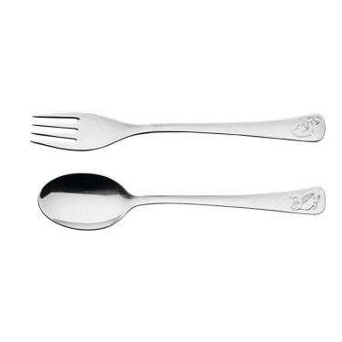 Imagem de Jogo de Talheres Infantil Baby Friends Aço Inox Seguro e Ergonômico +12m Tramontina