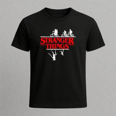 Imagem de Camiseta Masculina De Algodão Série Stranger Things Ótima Qualidade Co