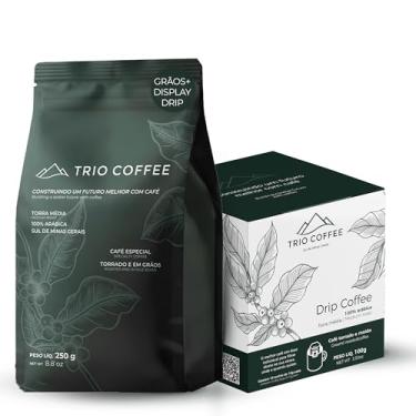 Imagem de Kit Café Especial em Grãos 250 g + Drip Coffee 10 Sachês | TRIO COFFEE |100% Arábica | Torra Média | Origem Própria | Equilíbrio e Sustentabilidade