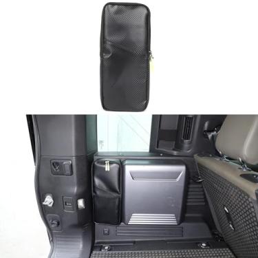 Imagem de PIUGILH Bolsa organizadora de armazenamento lateral traseira compatível com acessórios Land Rover Defender 90 110 130 2020-2024, organizador interno de armazenamento de porta-malas (fibra de carbono