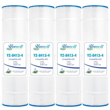 Imagem de Yoozell Filtro de piscina substitui C-8413, Filbur FC-2575, PWWPC125B, Sta-Rite PXC-125, Posi-Clear PXC-150, Waterway Pro Clear 125, Darlly 81253, cartucho de filtro de 125 metros quadrados, pacote