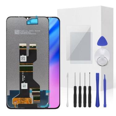 Imagem de JENCYFU Kit de substituição de tela LCD completo com digitalizador sensível ao toque com ferramenta de reparo para modelo de telefone T REVVL 8 5G 16.8 cm TMRV085G