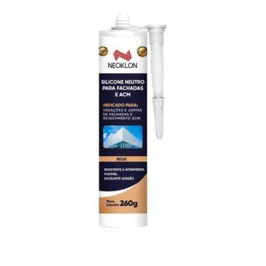 Imagem de Adesivo Silicone 100% Polímero Neoklon Neutro 260g - Resistência para 