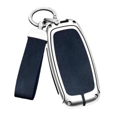 Imagem de Capa para chave do carro Bolsa para chave Suporte protetor Fob compatível com Chery Jaecoo J7 J8 7 / Tiggo 8plus 8 5 Plus 7pro Max / Omoda 5 C5 / Arrizo(F-silver blue)