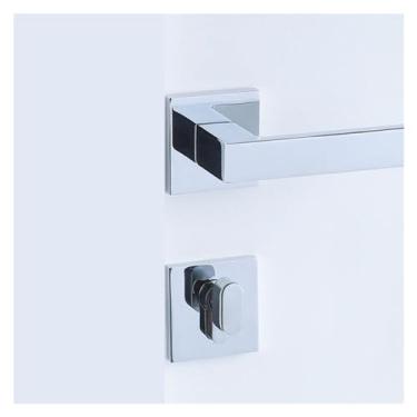 Imagem de VTGVVVTR Fechadura de porta dividida doméstica de liga de zinco preta, maçaneta mecânica, fechadura magnética silenciosa (brilhante 5845 silenciosa)