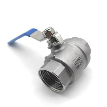Imagem de Válvula esférica de aço inoxidável SS304 2P válvula de esfera de porta completa 1/2 3/4 1 1-1/4 polegada válvula fêmea válvulas de alça de vinil 1 peça (2,5 cm)