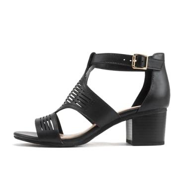 Imagem de Soda "Norway" ~ Sandália feminina com bico aberto nas costas com recorte para contador e salto baixo superior com tira ajustável no tornozelo, Poliuretano preto, 38