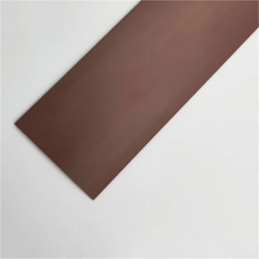 Imagem de Tiras de cobertura de piso autoadesivas de 1 m, tira de transição de piso, barras de limite, tiras de união de piso de perfil de transição, tira divisória de porta (café, 76 mm/3 polegadas (W))