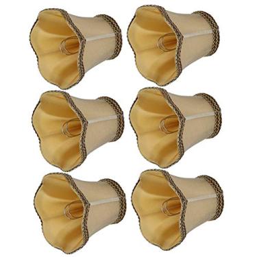 Imagem de aqxreight 6 Peças Abajur de Tecido Doméstico Acessório de Cobertura de Lâmpada de Mesa para Lustre E14 Luz de Parede Tornam a Transmitância de Luz e Deslumbrante Longa Vida útil de Acabamento