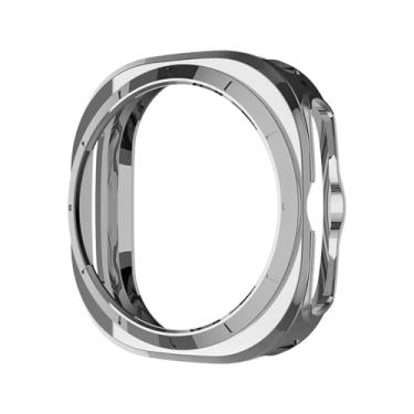 Imagem de EPANO Capa de TPU para Samsung Galaxy Watch 7 Ultra de 47 mm com moldura macia antiarranhões para Galaxy Watch Ultra(prata)