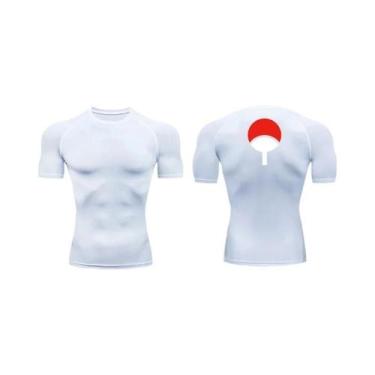 Imagem de Camiseta De Compressão Gráfica Masculina De Secagem Rápida, Camiseta A