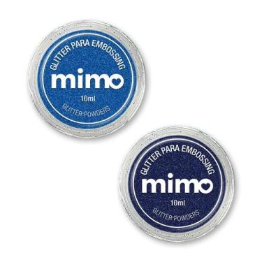 Imagem de Pó de Embossing Glitterizado Azul Sapphire e Azul Green - Mimo - 2 Uni